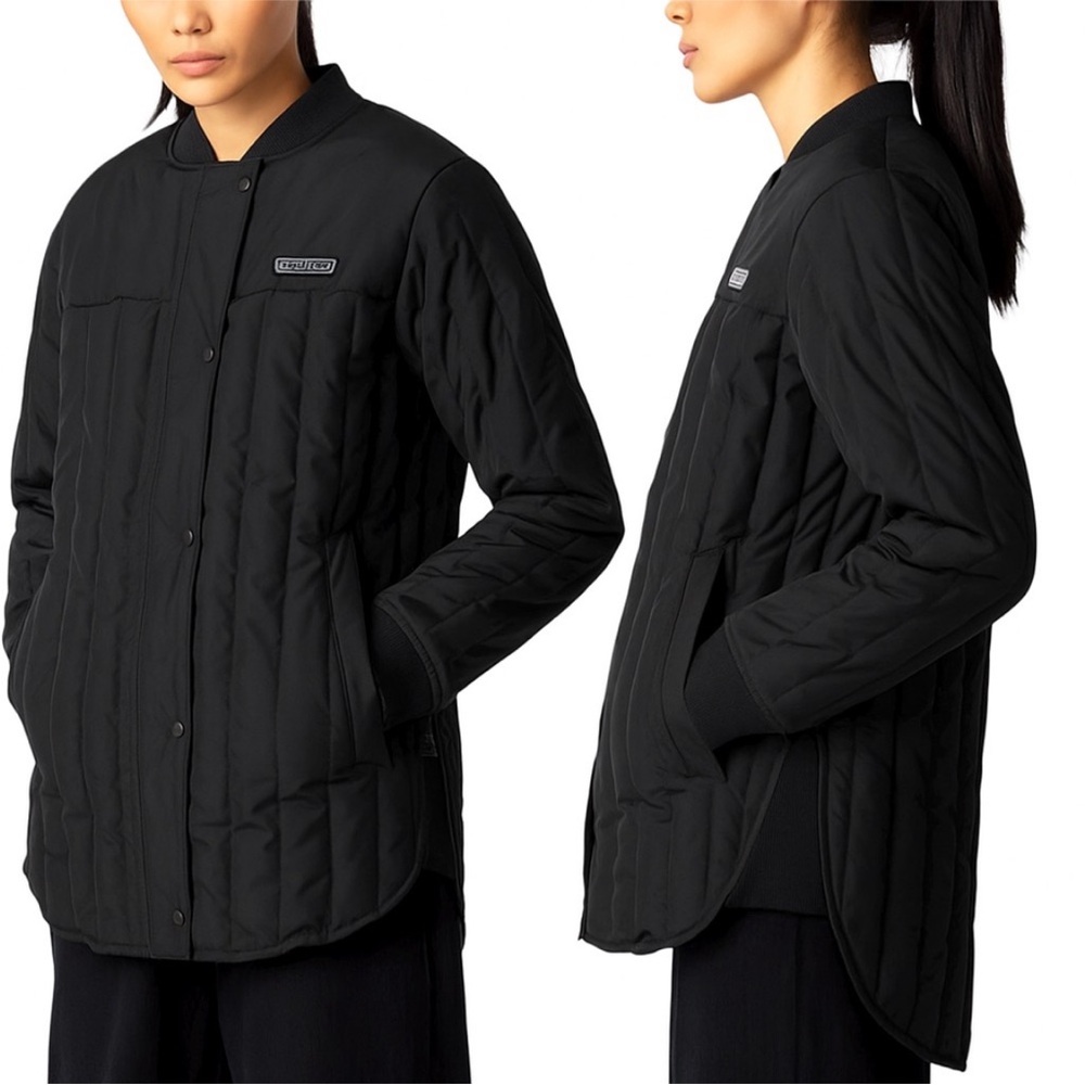 WUXLY Olive Quilted Bomber Jacket